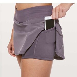 Lululemon Play Off The Pleats Skirt Graphite Purple size 4